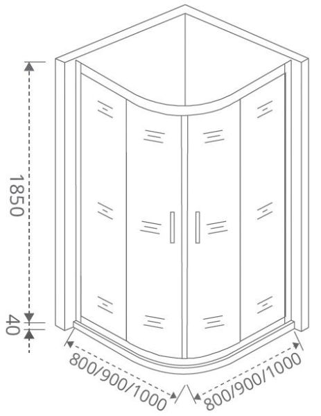 Душевой уголок GOOD DOOR Latte R -90-G-WE Душевой уголок GOOD DOOR Latte R -90-G-WE