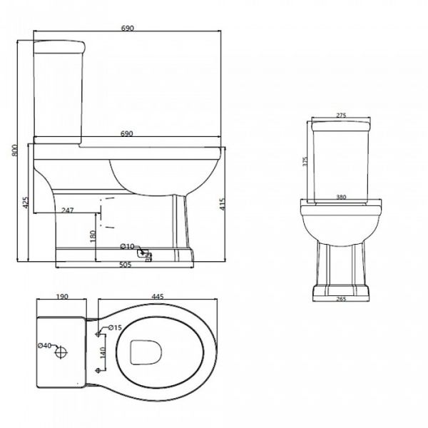 Унитаз-компакт Creo Ceramique Toulon с сиденьем микролифт Унитаз-компакт Creo Ceramique Toulon с сиденьем микролифт