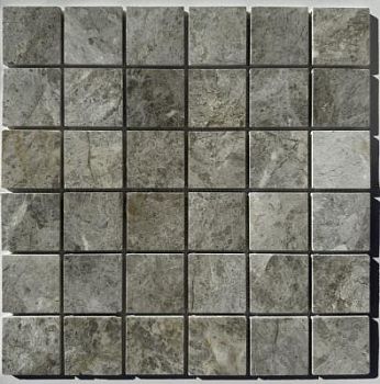PIX 332 Tundra Grey, чип 48х48 мм, сетка 305х305х6 мм, Полированная PIX 332 Tundra Grey, чип 48х48 мм, сетка 305х305х6 мм, Полированная