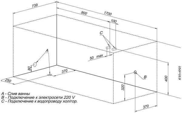 Акриловая ванна Aquanet Corsica 170x75 Акриловая ванна Aquanet Corsica 170x75