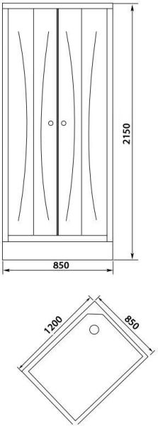 Душевая кабина Aquanet Antares 171617 R 120x85