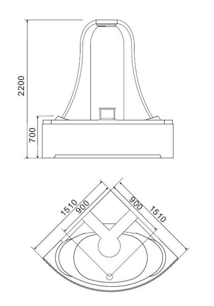 Акриловая ванна Gemy G9069 O