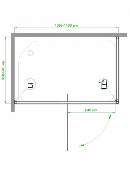 Душевой уголок Royal Bath HV-C-CH-P 120x80x185 рифленое