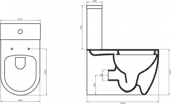 Унитаз-компакт BelBagno Marino BB105CPR Унитаз-компакт BelBagno Marino BB105CPR