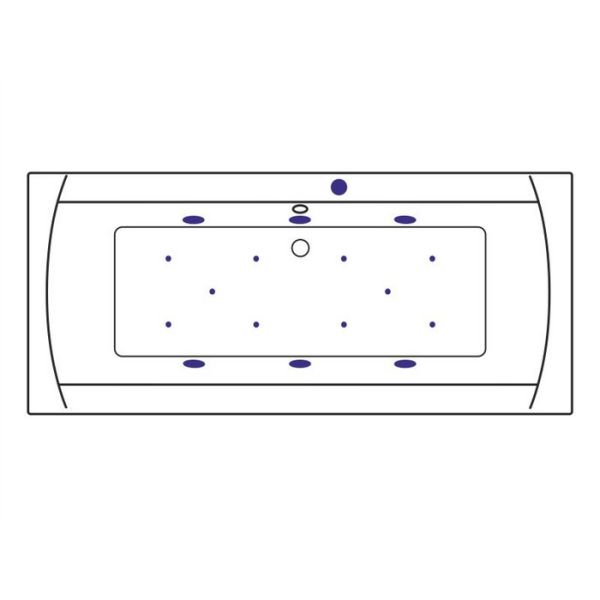 Акриловая ванна Excellent Aquaria Lux Relax 180x80 WAEX.AQU18.RELAX