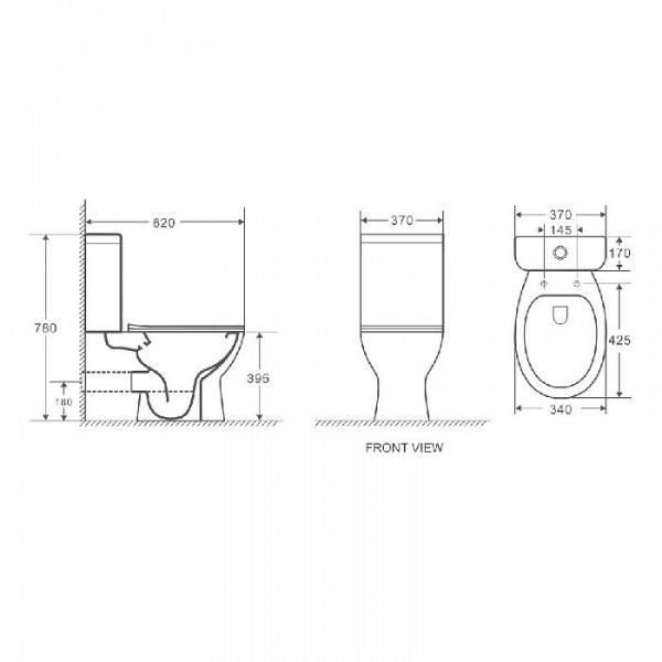 Унитаз-компакт Azario Ancona AZ-2012 с сиденьем микролифт