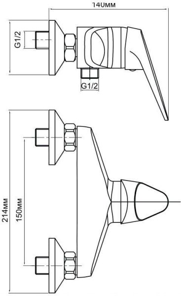 Смеситель для душа Aquanet Aura SD20087