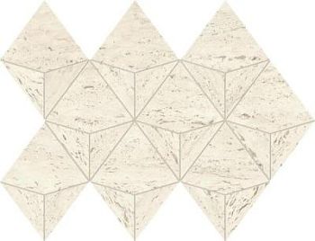 Marvel Travertine White Mosaico Origami 28x41