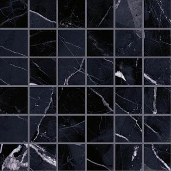 Mosaico 5x5 Calacatta Black Full Lappato 30x30