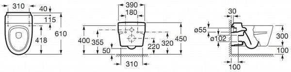 Унитаз подвесной Roca Khroma 346657000