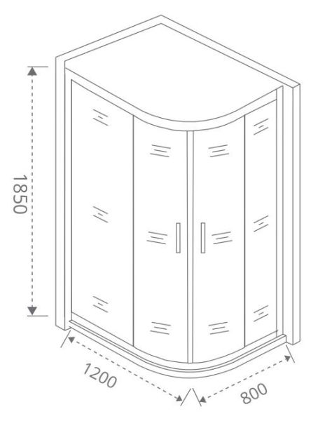 Душевой уголок GOOD DOOR Latte R-120-G-WE