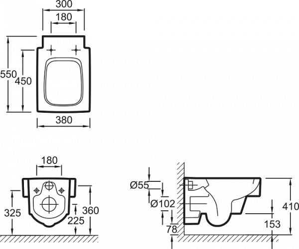 Унитаз подвесной Jacob Delafon Terrace EDA102-00