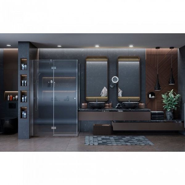 Душевой уголок Ambassador Diamond 12011104L 120x80x200 профиль хром, стекло прозрачное