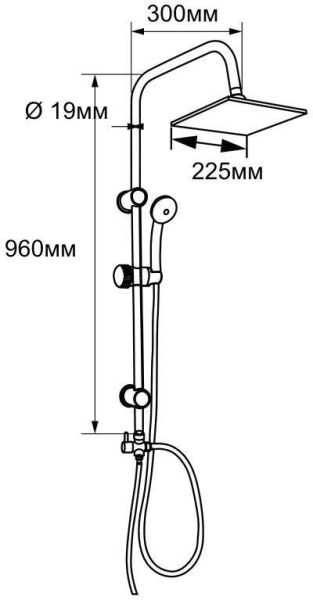 Душевая стойка Aquanet Round FS6925 Душевая стойка Aquanet Round FS6925