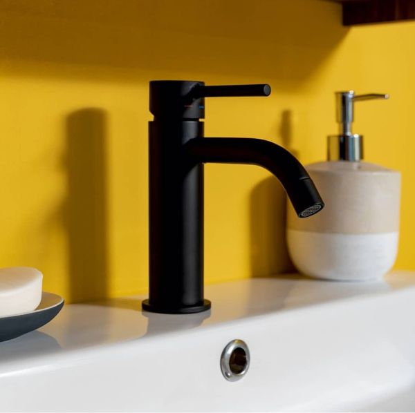 Смеситель для раковины без д/к, Черный матовый