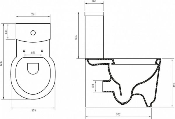 Унитаз-компакт BelBagno Sabrina BB122CP Унитаз-компакт BelBagno Sabrina BB122CP