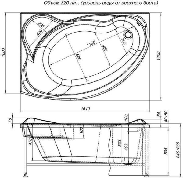 Акриловая ванна Aquanet Jamaica 160x100 L Акриловая ванна Aquanet Jamaica 160x100 L