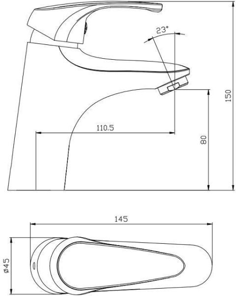 Смеситель для раковины Aquanet Practic AF100-10С