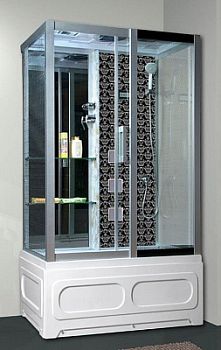 Душевая кабина Niagara NG-7716BR 120x82 см с гидромассажем стенки черные правая