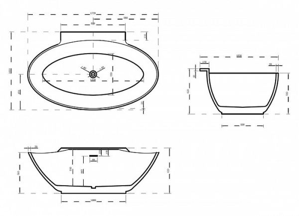 Акриловая ванна Abber AB9237 Акриловая ванна Abber AB9237