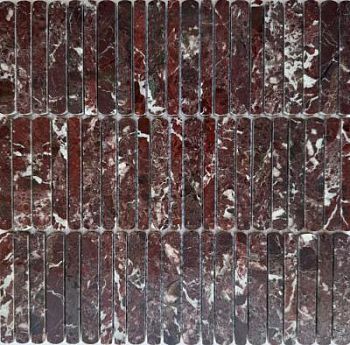 PIX 359 Rosso Levanto, чип 10/12/15*100 мм, сетка 300х305x8 мм, Полированная