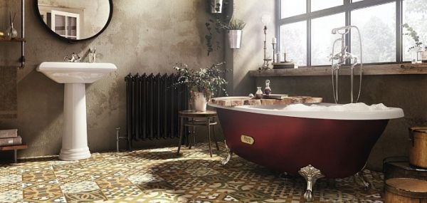 Чугунная ванна Roca Newcast 170x85 см 233650003 бордовая