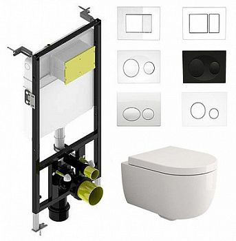 Комплект Bocchi Parma 1417-001-0129 подвесной унитаз + инсталляция Bocchi 8010-1000