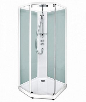Душевая кабина IDO Showerama 10-5 Comfort 558.205.311 80x90 см стекло прозрачное задние стенки матовые профиль белый