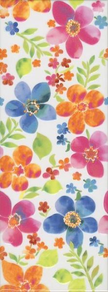 Декор Венсен 15х40 белый