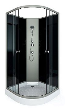 Душевая кабина Arcus Style S-01G 90x90 см задние стекла - черные фронтальные - серые тонированные