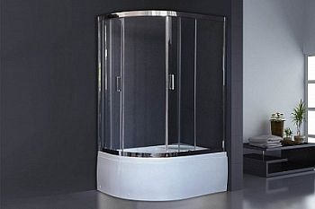 Душевой уголок Royal Bath RB 8120BK-T-CH (прозрачное) R