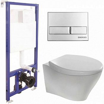 Комплект унитаз с инсталляцией и клавишей Berges Wasserhaus Novum Top 045213