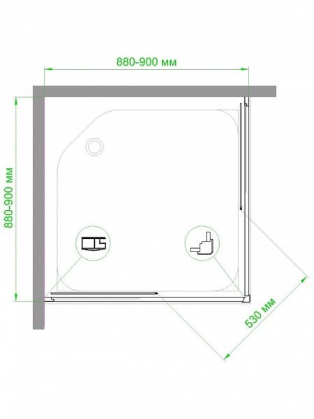 Душевой уголок Royal Bath HPD-C-CH 90х90х185 рифленое Душевой уголок Royal Bath HPD-C-CH 90х90х185 рифленое