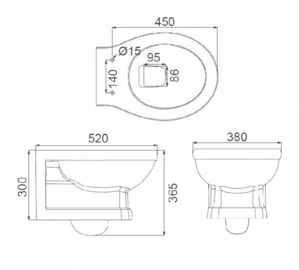 Унитаз подвесной Creo Ceramique Toulon с сиденьем микролифт