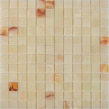 PIX 203 White onyx, чип 23x23 мм, сетка 305х305x6 мм, Полированная PIX 203 White onyx, чип 23x23 мм, сетка 305х305x6 мм, Полированная