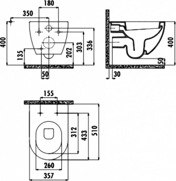 Унитаз подвесной Creavit Free FE320-34CB00E-0002 с биде Унитаз подвесной Creavit Free FE320-34CB00E-0002 с биде