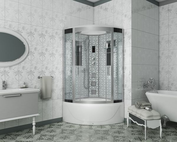 Душевая кабина Niagara NG-7790W 90x90 см с гидромассажем стенки белые