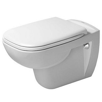 Унитаз подвесной Duravit D-code 45351900A1 (25350900002) с вертикальным смывом + 0067310000 D-Code крышка-сиденье петли - нерж.сталь