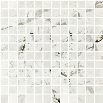 Breccia White Mosaico 2.5x2.5 Levigato 30x30