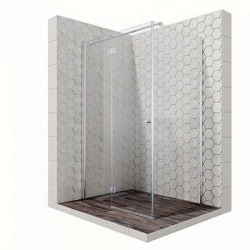 Душевой уголок Ambassador Diamond 12011107L 120x80x200 профиль хром, стекло прозрачное