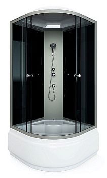 Душевая кабина Arcus Style S-22G 90x90 см двери серые тонированные задние стекла черные