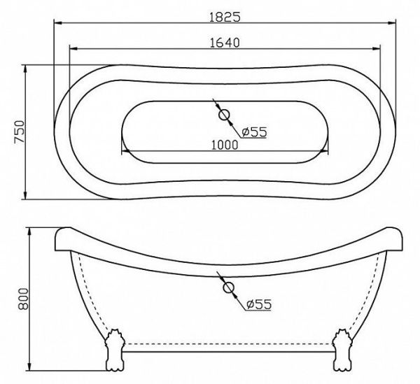 Акриловая ванна BelBagno BB05 Акриловая ванна BelBagno BB05
