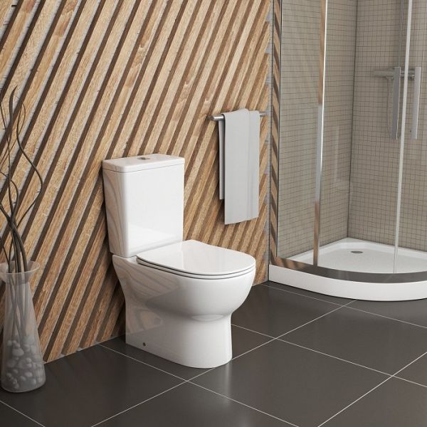 Унитаз напольный Grossman GR-4448S безободковый с сиденьем с микролифтом, белый