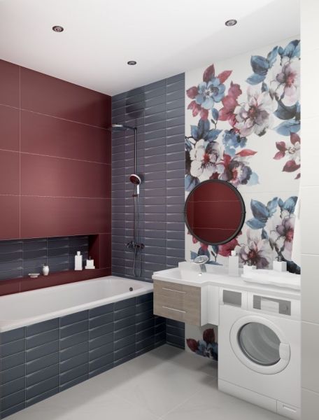 Плитка Аккорд синий грань 8,5x28,5