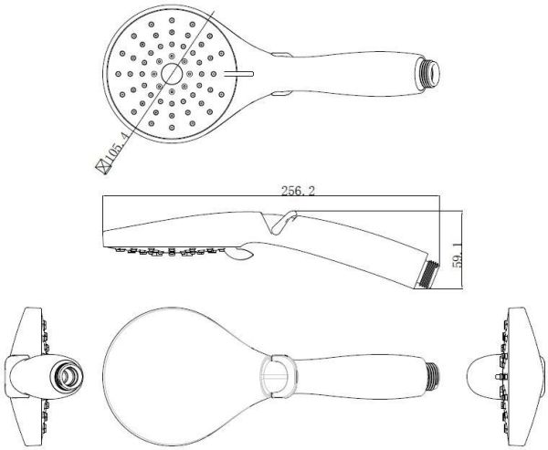 Душевая лейка Aquanet КН31810СР