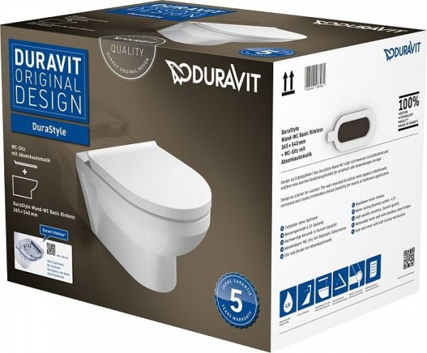Комплект Duravit DuraStyle Basic Rimless 45620900A1 подвесной унитаз + инсталляция 92246100 Комплект Duravit DuraStyle Basic Rimless 45620900A1 подвесной унитаз + инсталляция 92246100