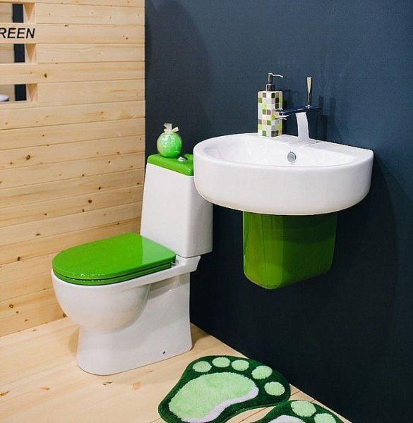 Унитаз-компакт Sanita luxe Best Color сиденье дюропласт soft close зеленое Унитаз-компакт Sanita luxe Best Color сиденье дюропласт soft close зеленое