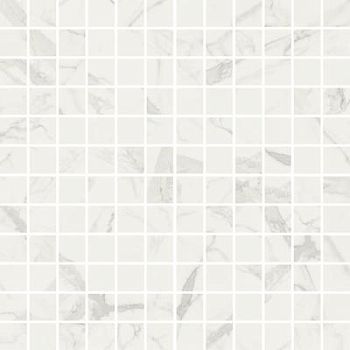 Bianco Statuario Mosaic 2.5x2.5 Levigato Rettificato 30x30