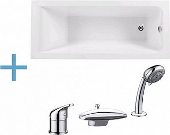 Акриловая ванна Aquanet Bright 165x70 (каркас + смеситель Aquanet Practic 2 AF111-63B) Акриловая ванна Aquanet Bright 165x70 (каркас + смеситель Aquanet Practic 2 AF111-63B)
