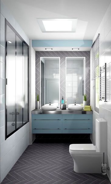 Керамогранит Вяз серый темный 9,9х40,2